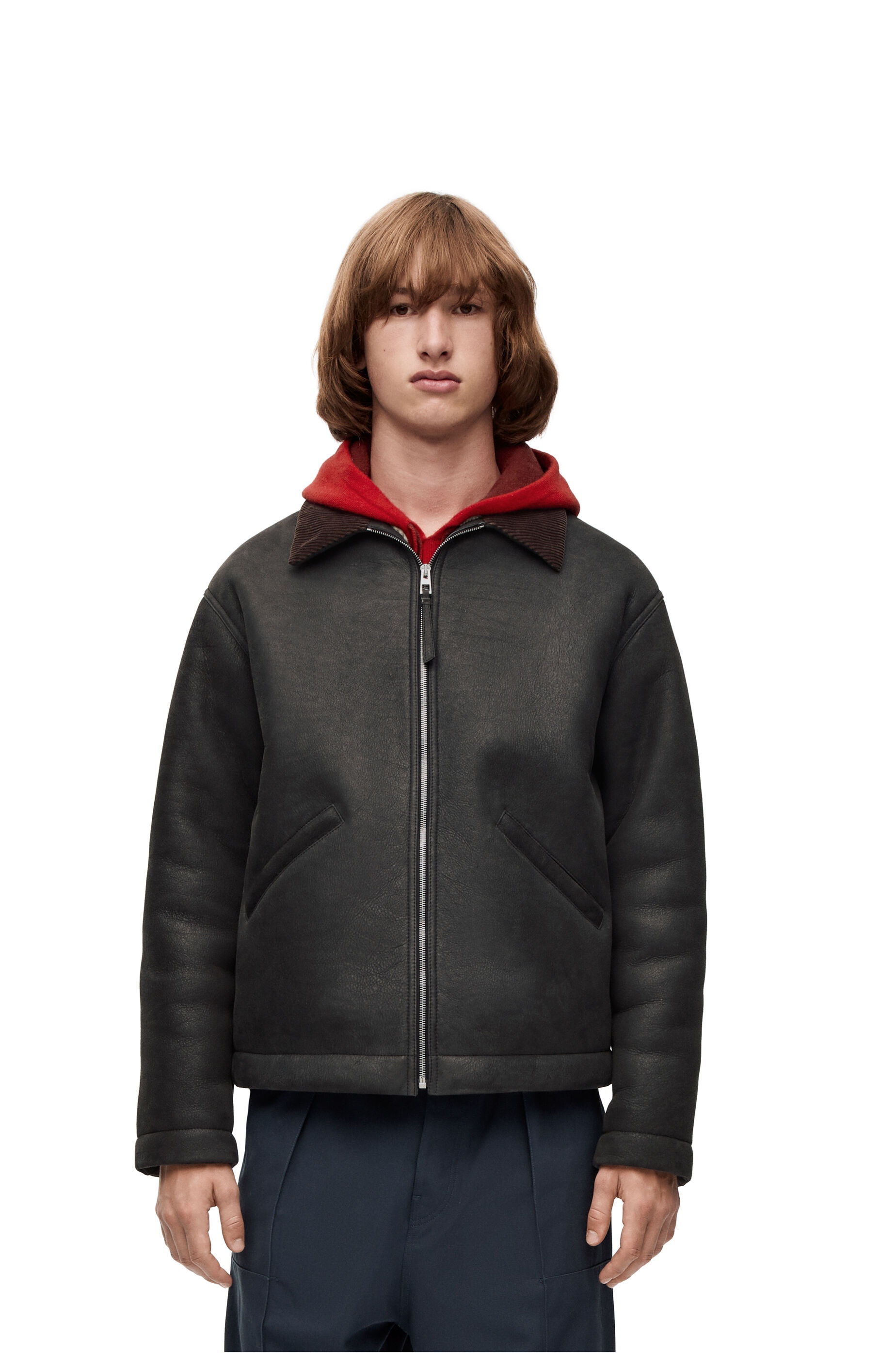 Workwear jacket in shearling - 3