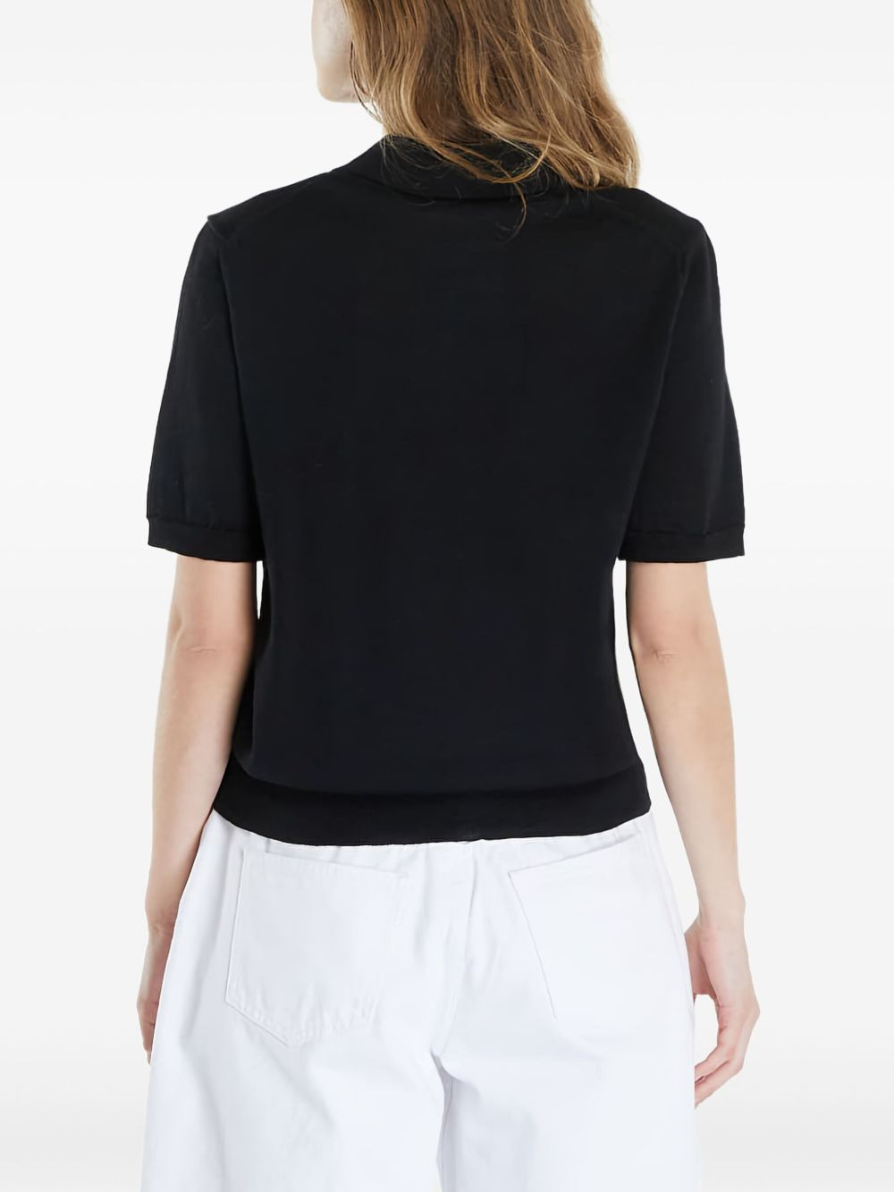 heart-patch wool polo shirt - 6