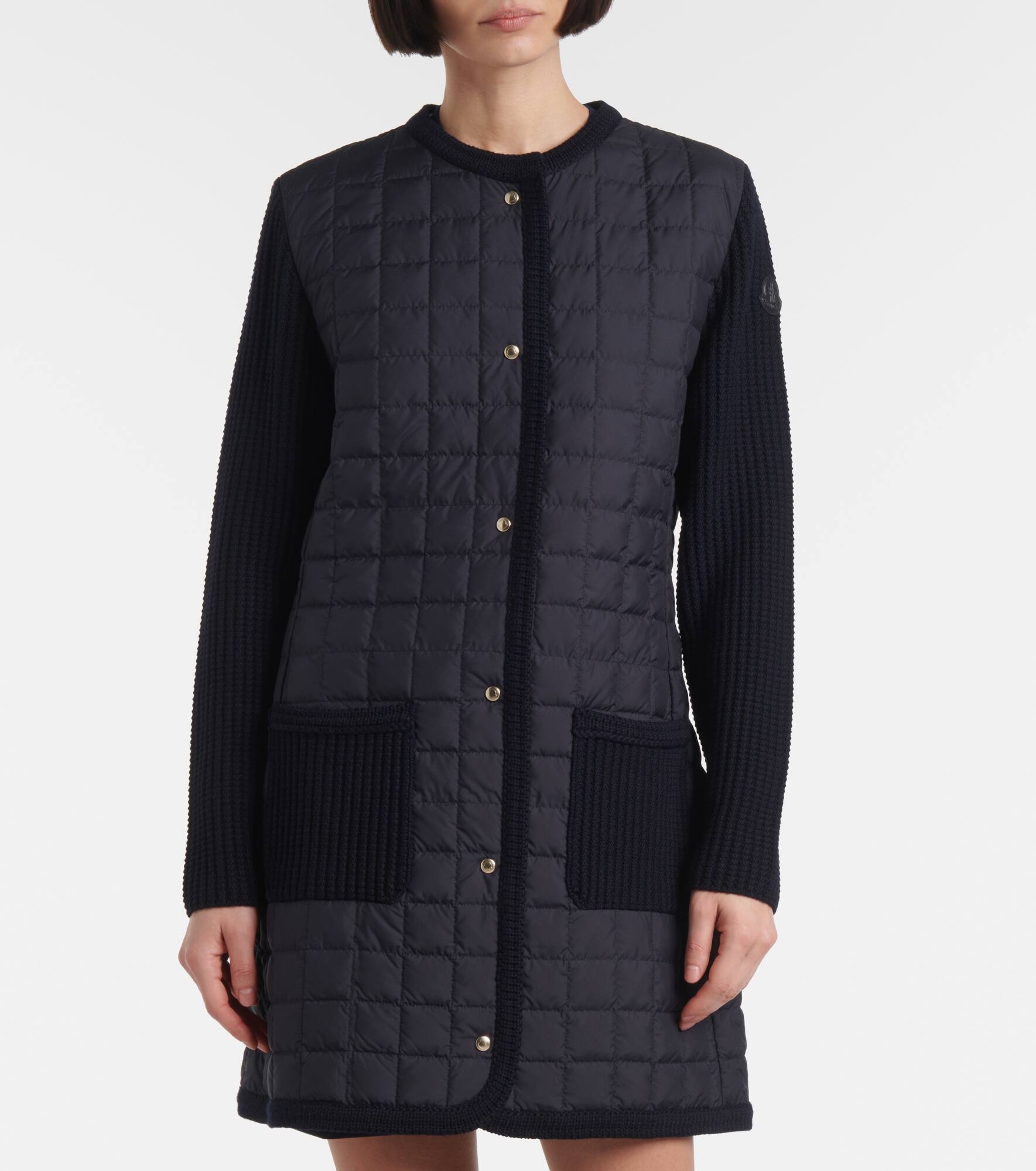 Wool-trimmed cardigan - 6