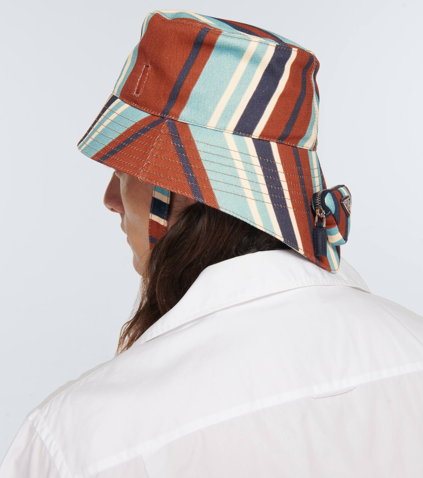 Striped cotton bucket hat - 3