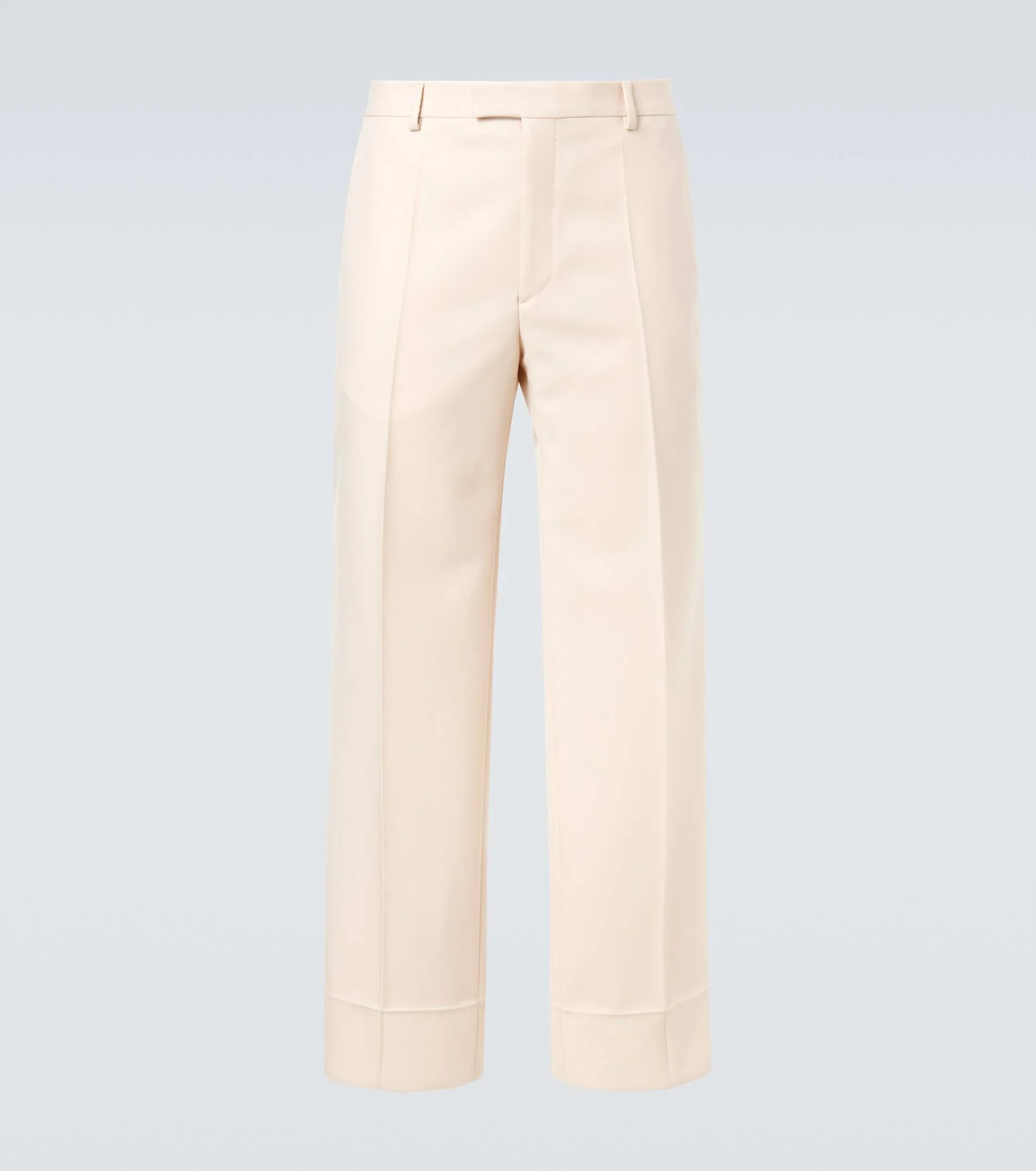 Wool gabardine wide-leg pants - 1