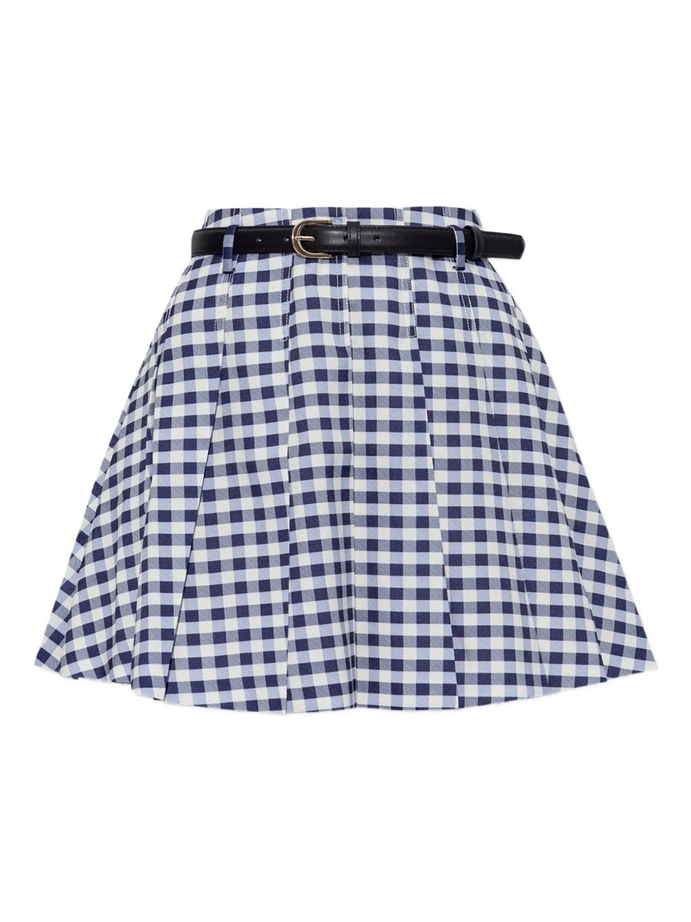 gingham pleated mini skirt - 1