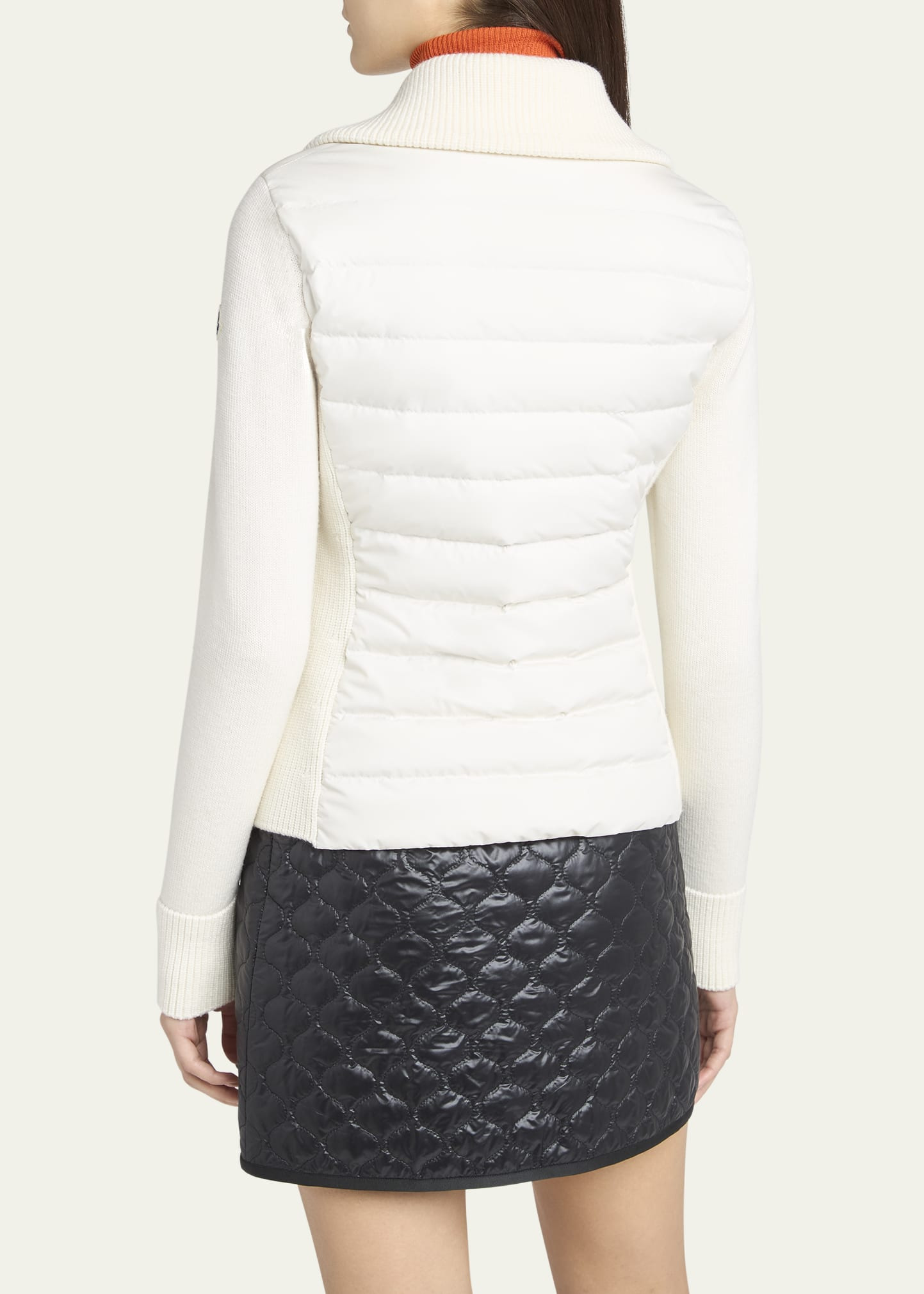 Padded Wool Zip-Up Cardigan - 3