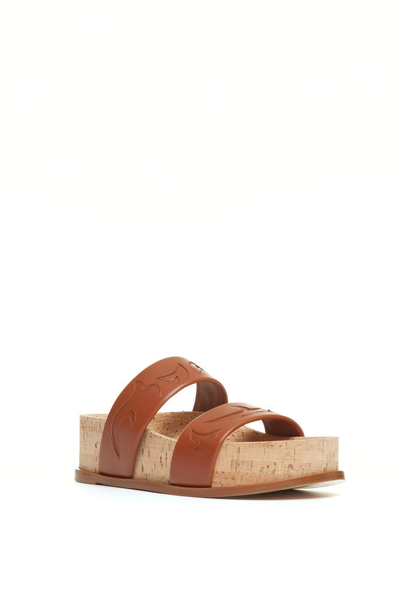 Flame Striker Sandal in Cognac Leather 2
