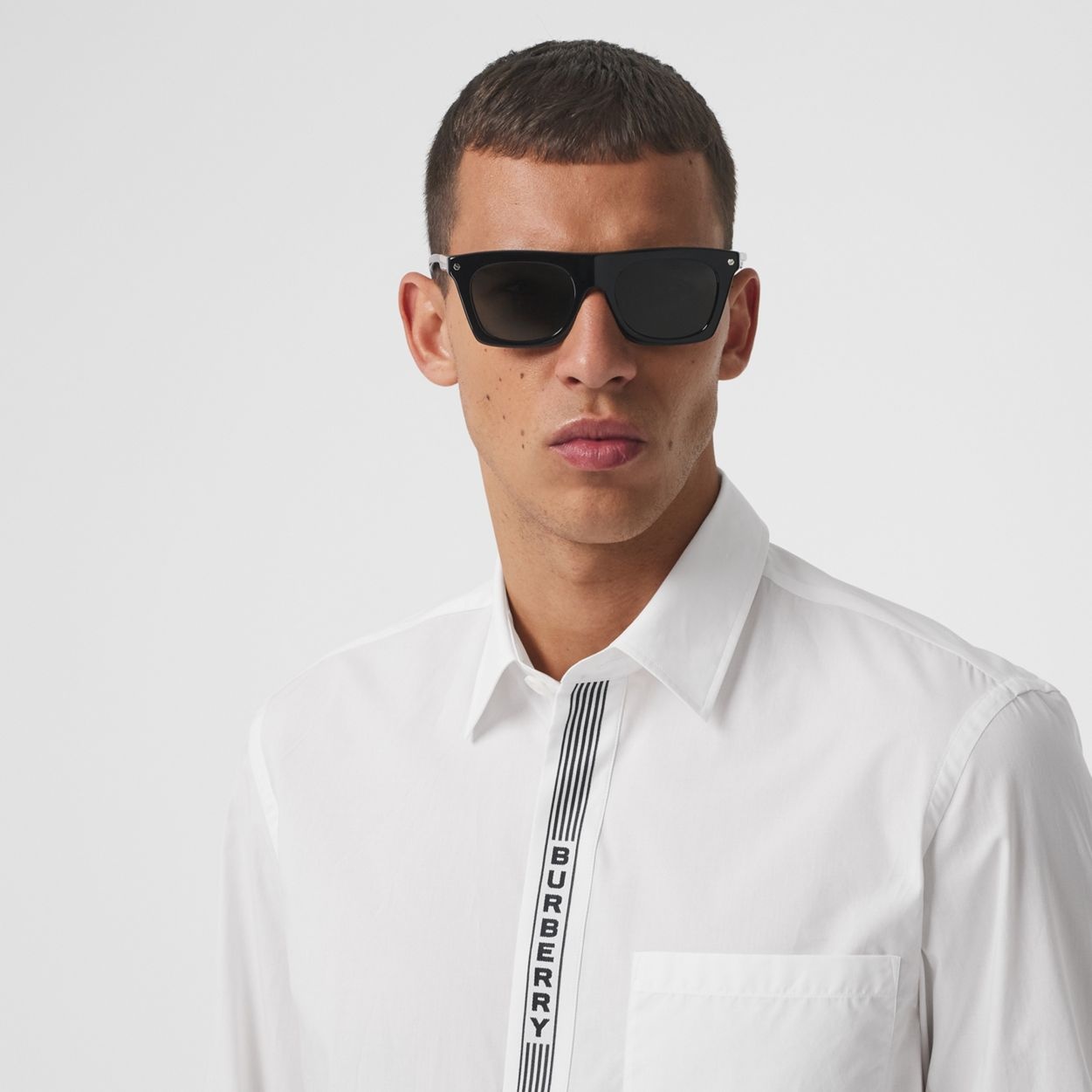 Logo Tape Cotton Shirt - 3