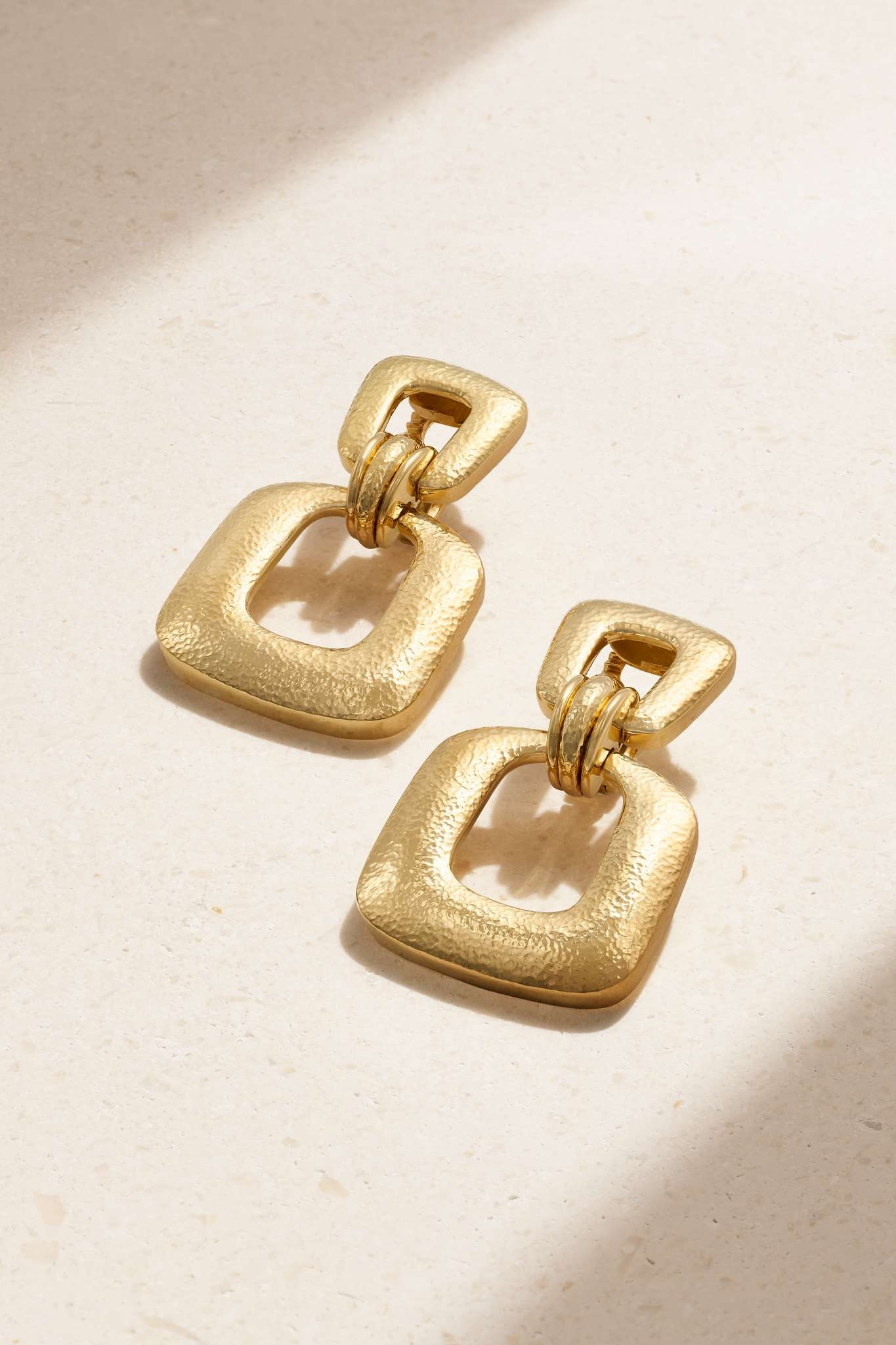 Retro Hoop 18-karat gold clip earrings - 1