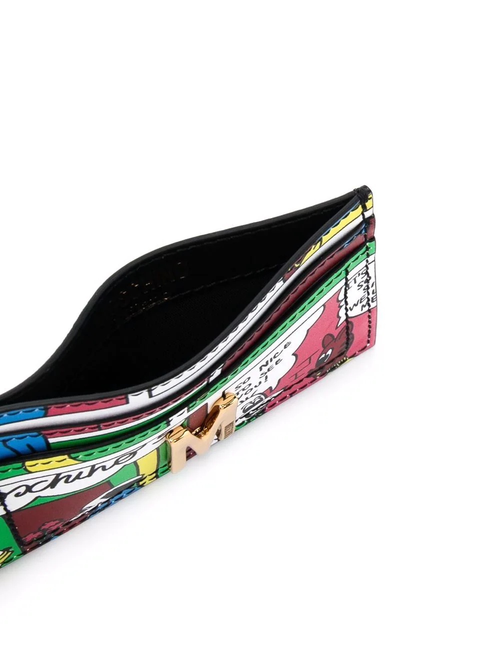 comics-print leather cardholder - 3