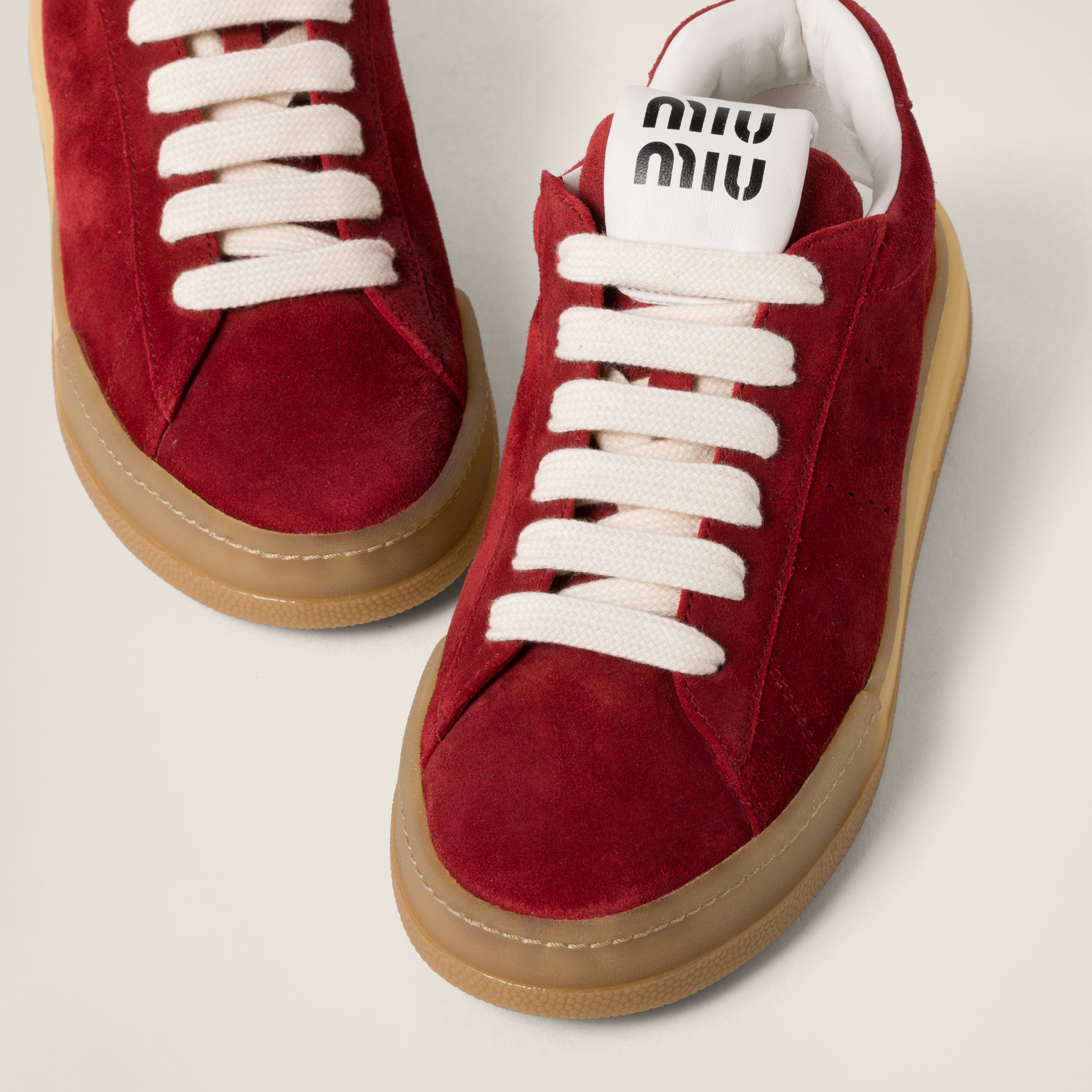 Bleached suede sneakers - 4