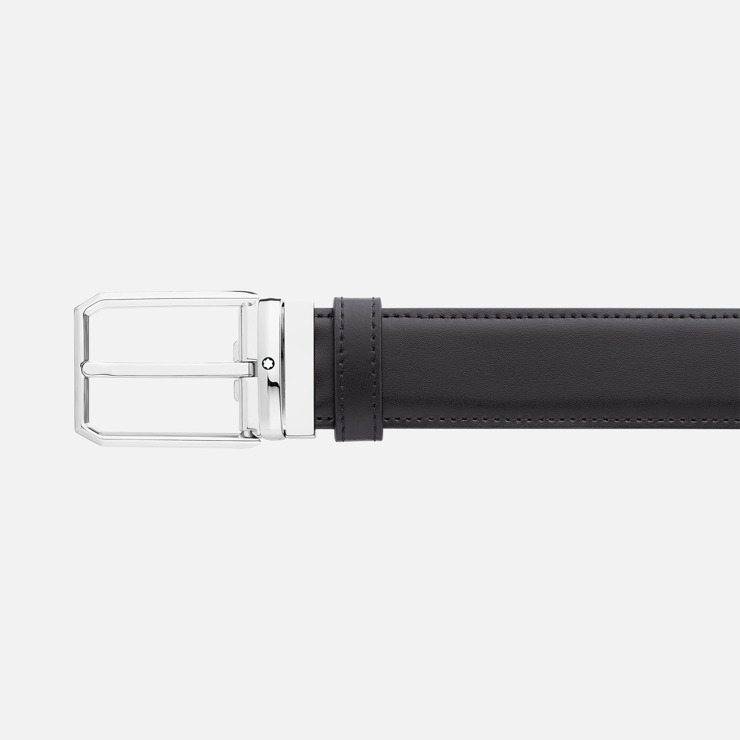 Black/burgundy 32 mm reversible leather belt - 3