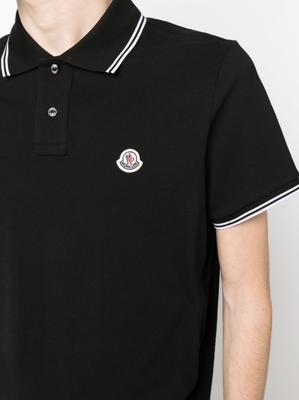 logo-patch polo shirt - 5