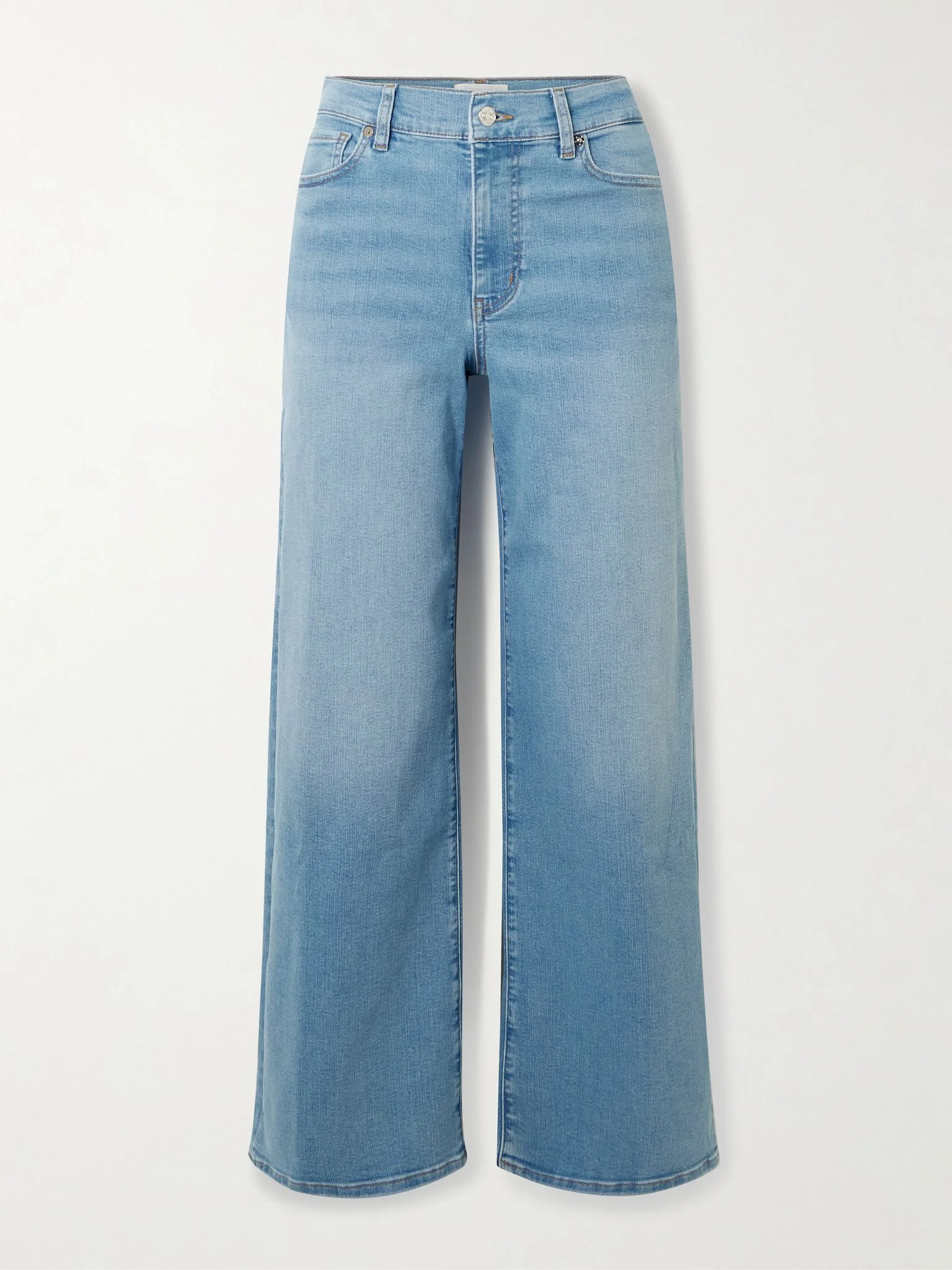 Le Slim Palazzo mid-rise straight-leg jeans Mid denim - 1