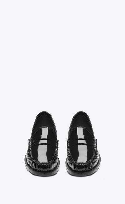 SAINT LAURENT le loafer monogram penny slippers in patent leather outlook