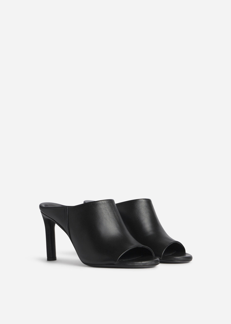 CO Open Toe Heeled Mule in Smooth Leather outlook