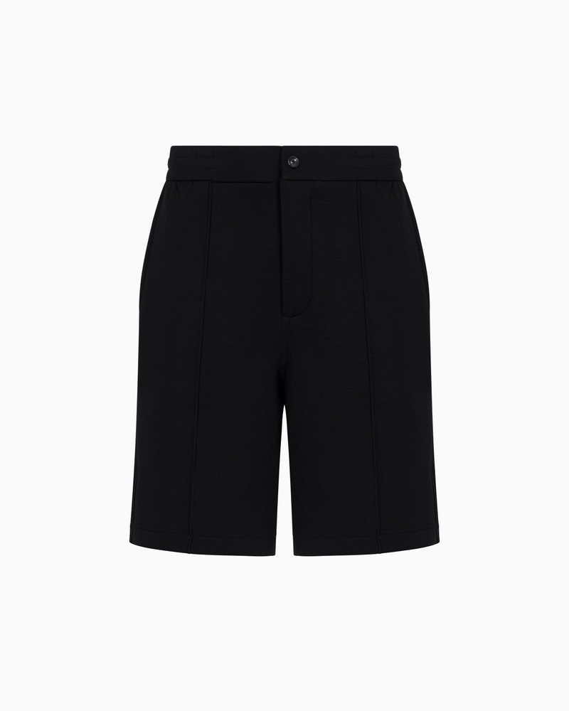 Double-jersey Bermuda shorts with ribs 1