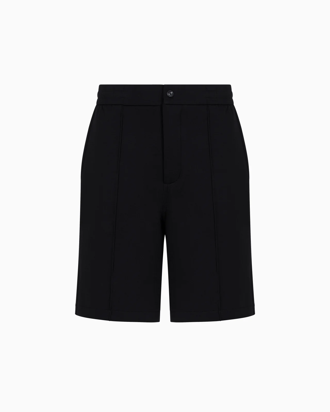 Double-jersey Bermuda shorts with ribs - 1