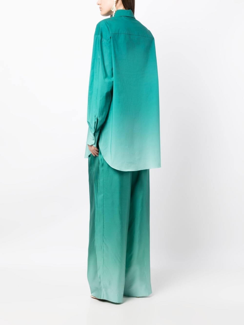 ombré-effect shirt jacket - 4