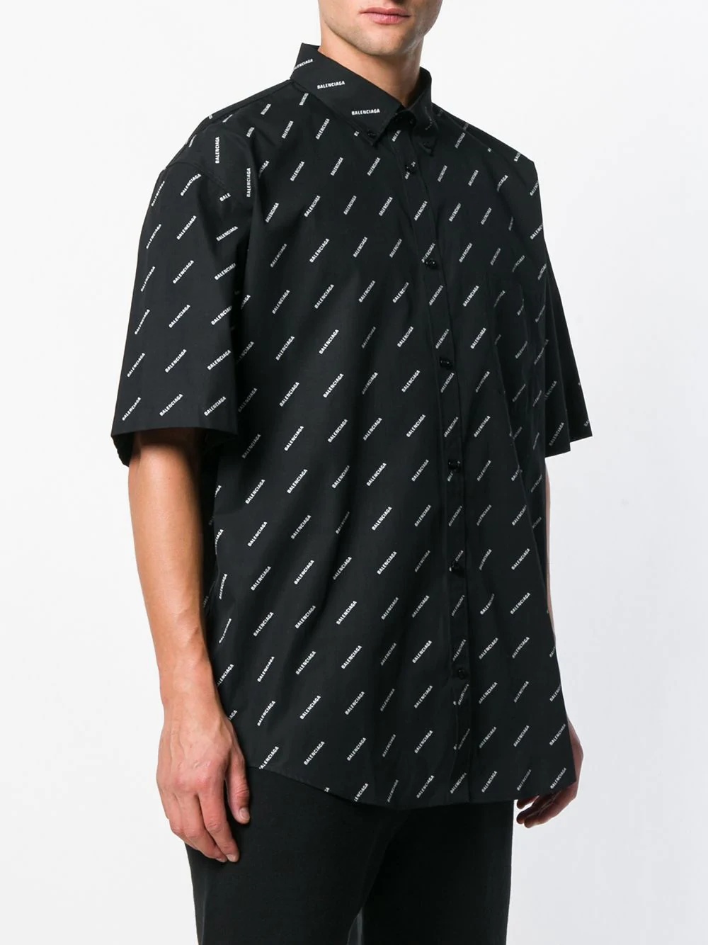 all-over logo poplin shirt - 3