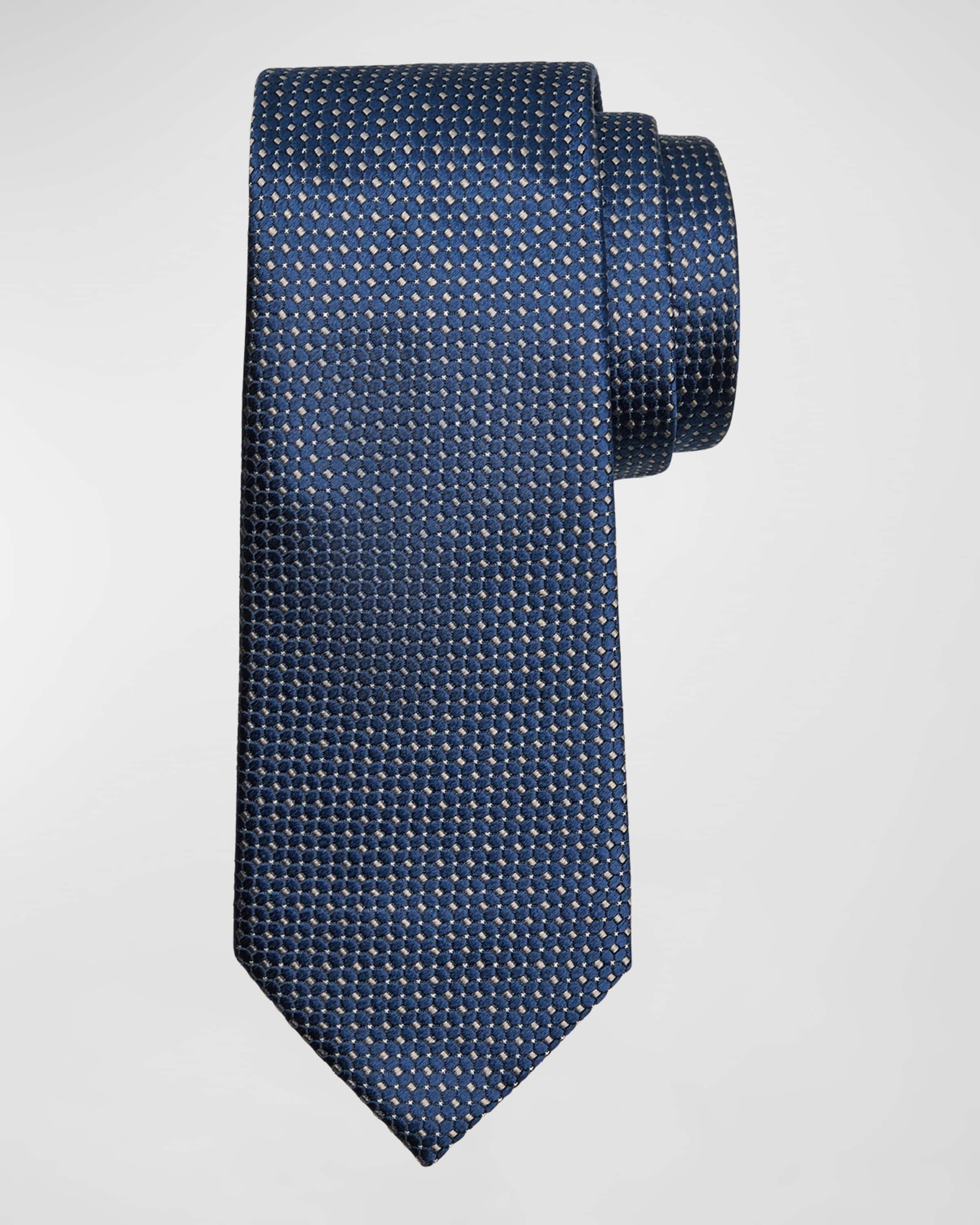 Men's Woven Jacquard Silk Tie - 1