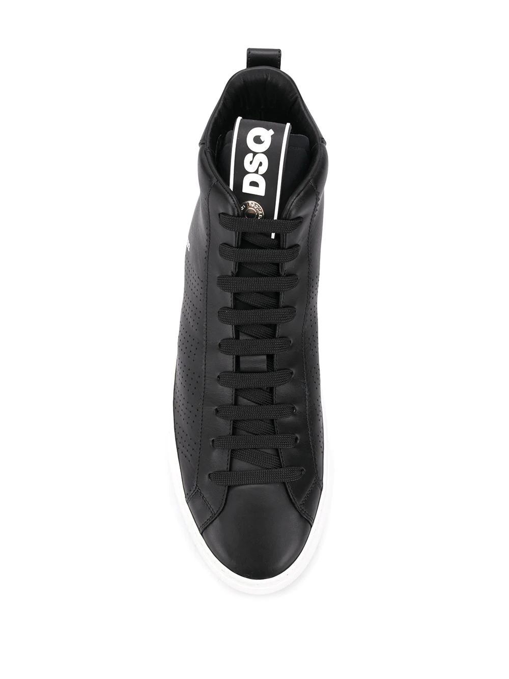 perforated high-top sneakers - 4