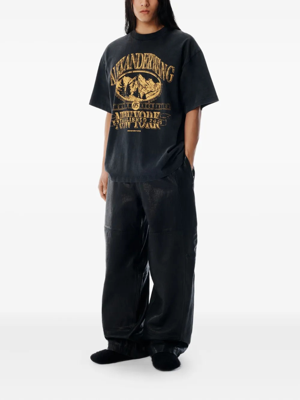ALEXANDER WANG - Unisex Short Sleeve Graphic T-Shirt - 2