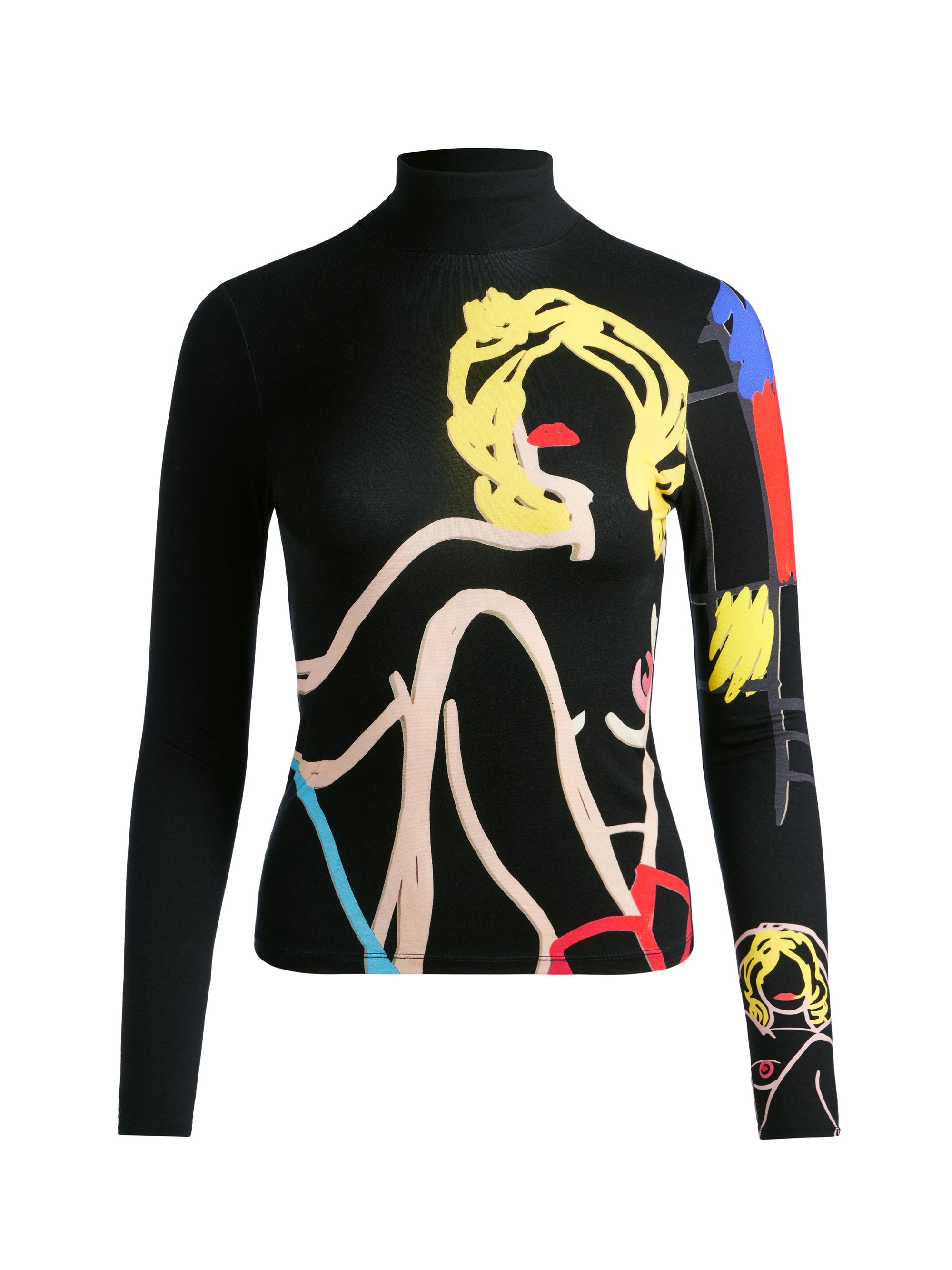 A+O X TOM WESSELMANN DELAINA LONG SLEEVE TURTLENECK TOP - 1