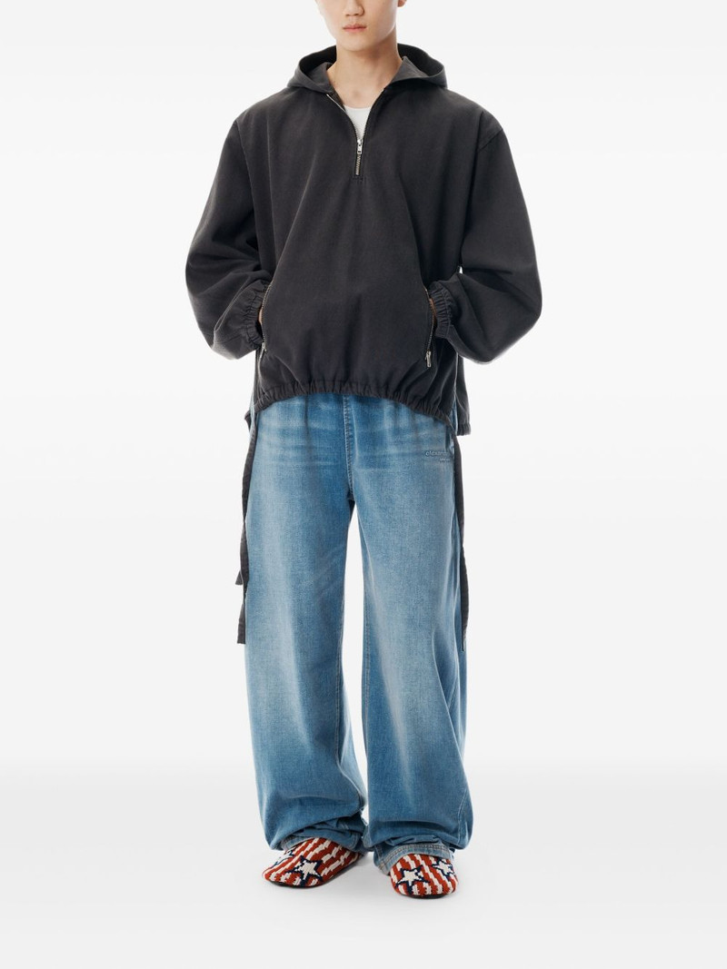 Alexander Wang half-zip drawstring-waist hoodie outlook