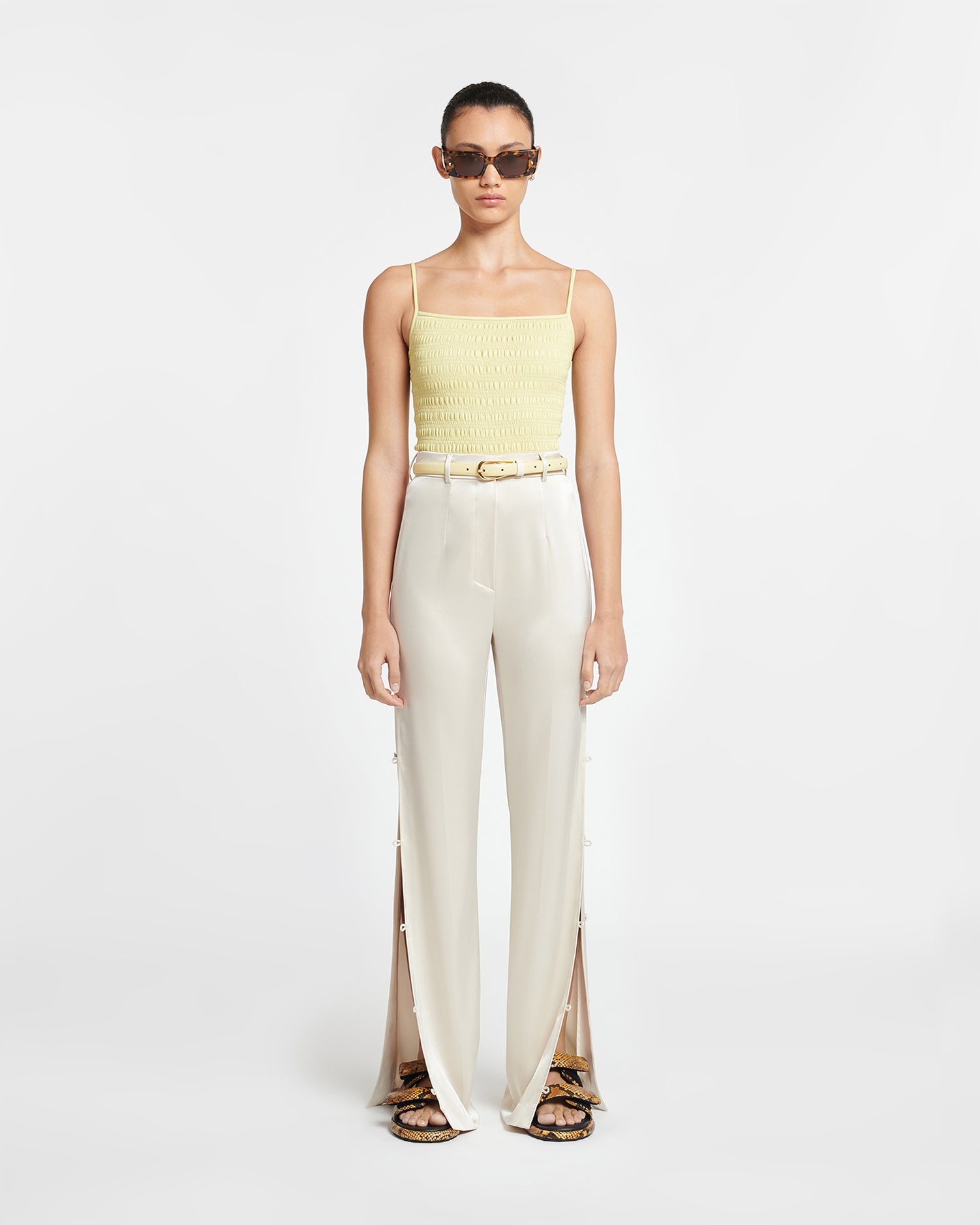 Smocked Okobor™ Alt-Leather Top - 3