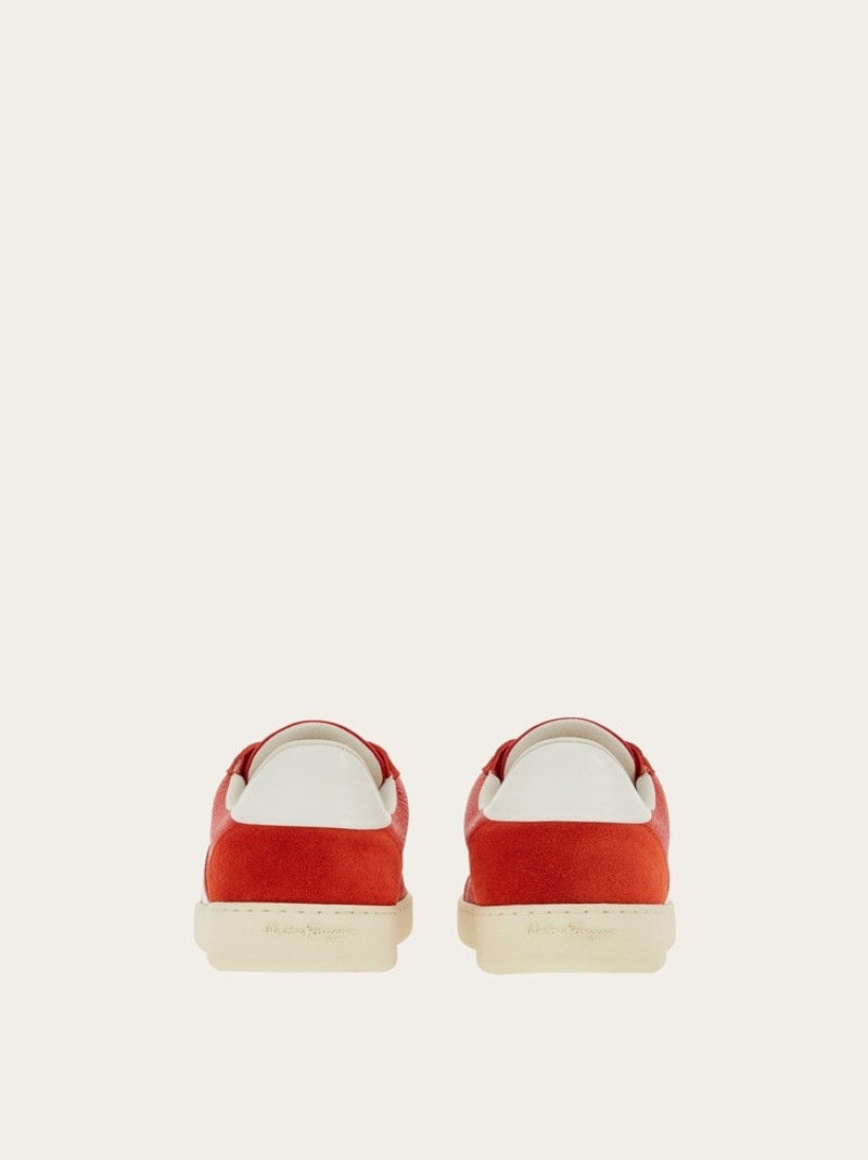 FERRAGAMO LOW SNEAKER WITH SIGNATURE outlook