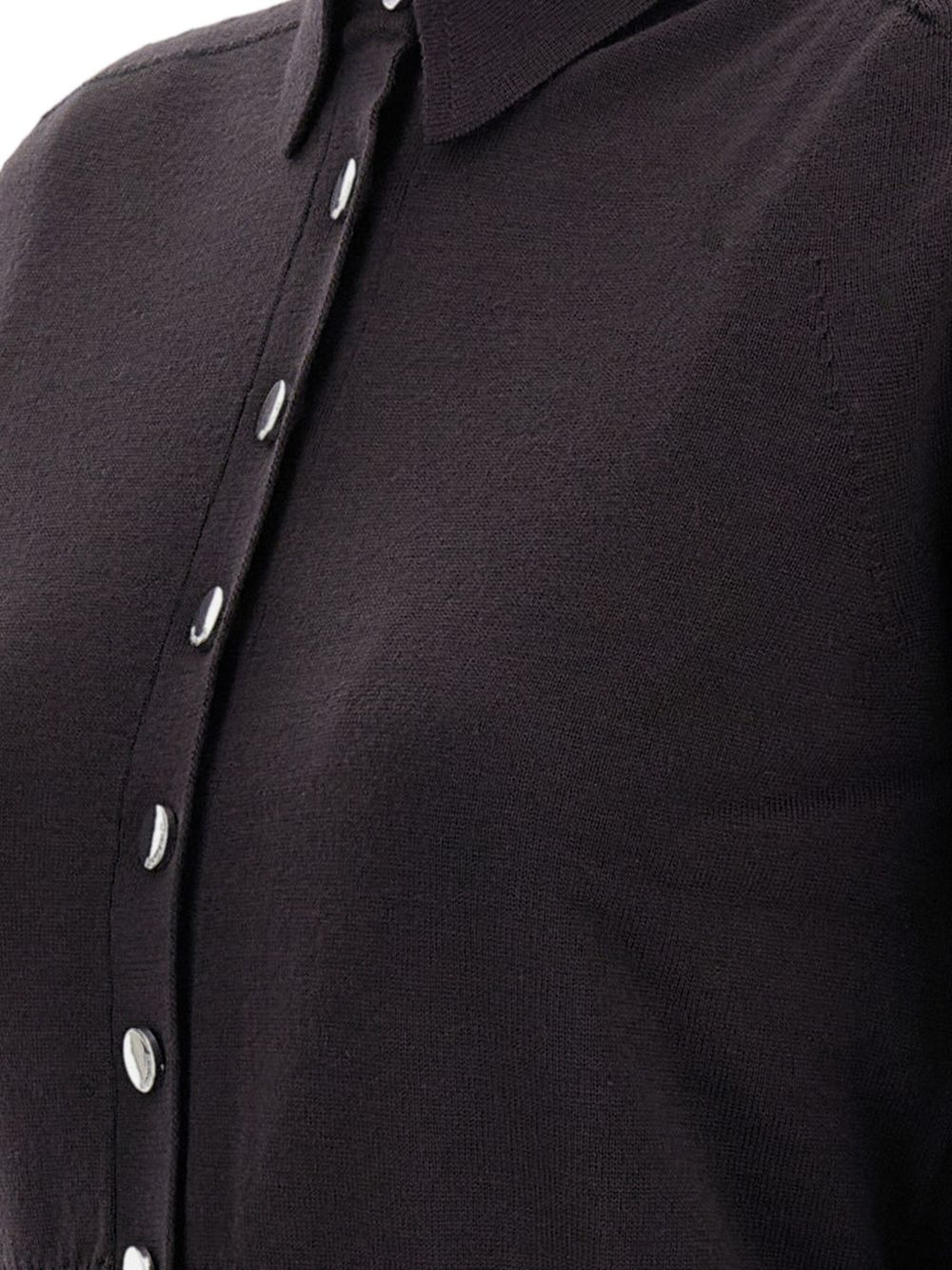 pointed-collar button cardigan - 3