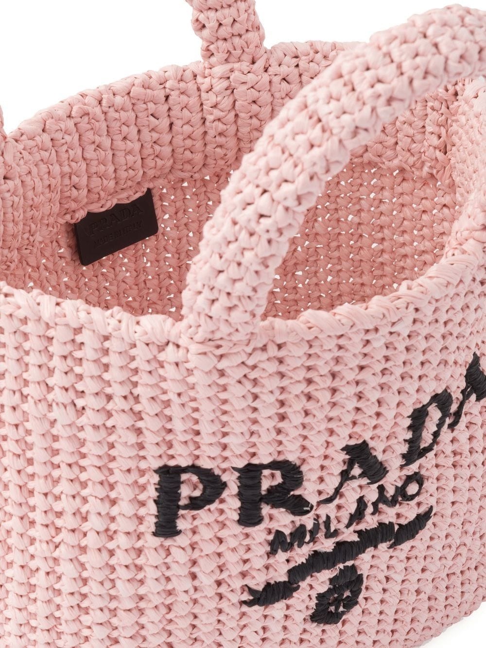 small raffia tote bag - 5