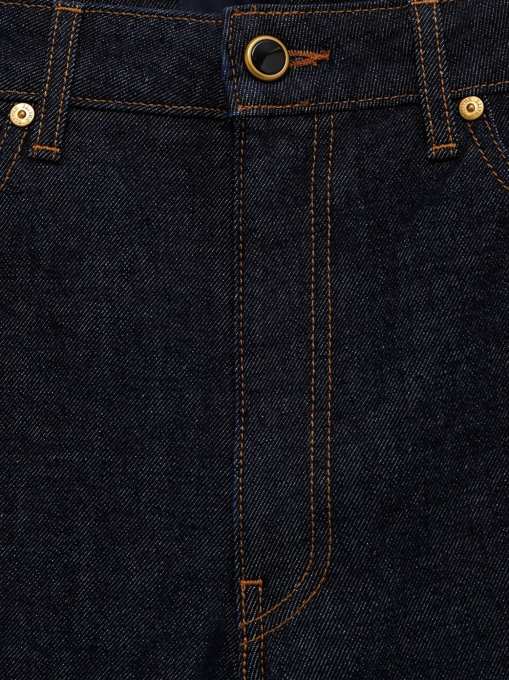 button-embellishment jeans - 3