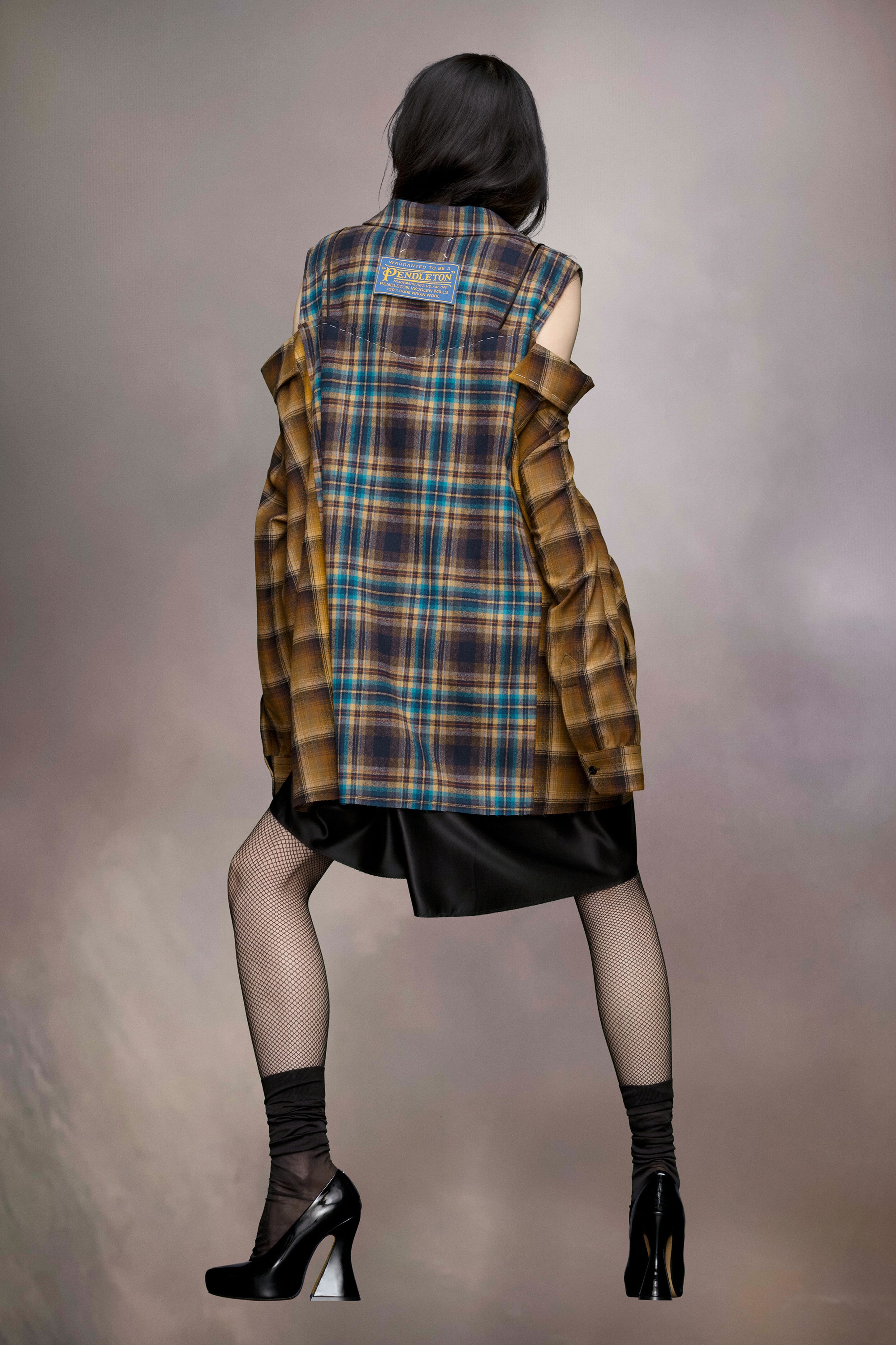 Maison Margiela Pendleton freeze-frame dress | REVERSIBLE