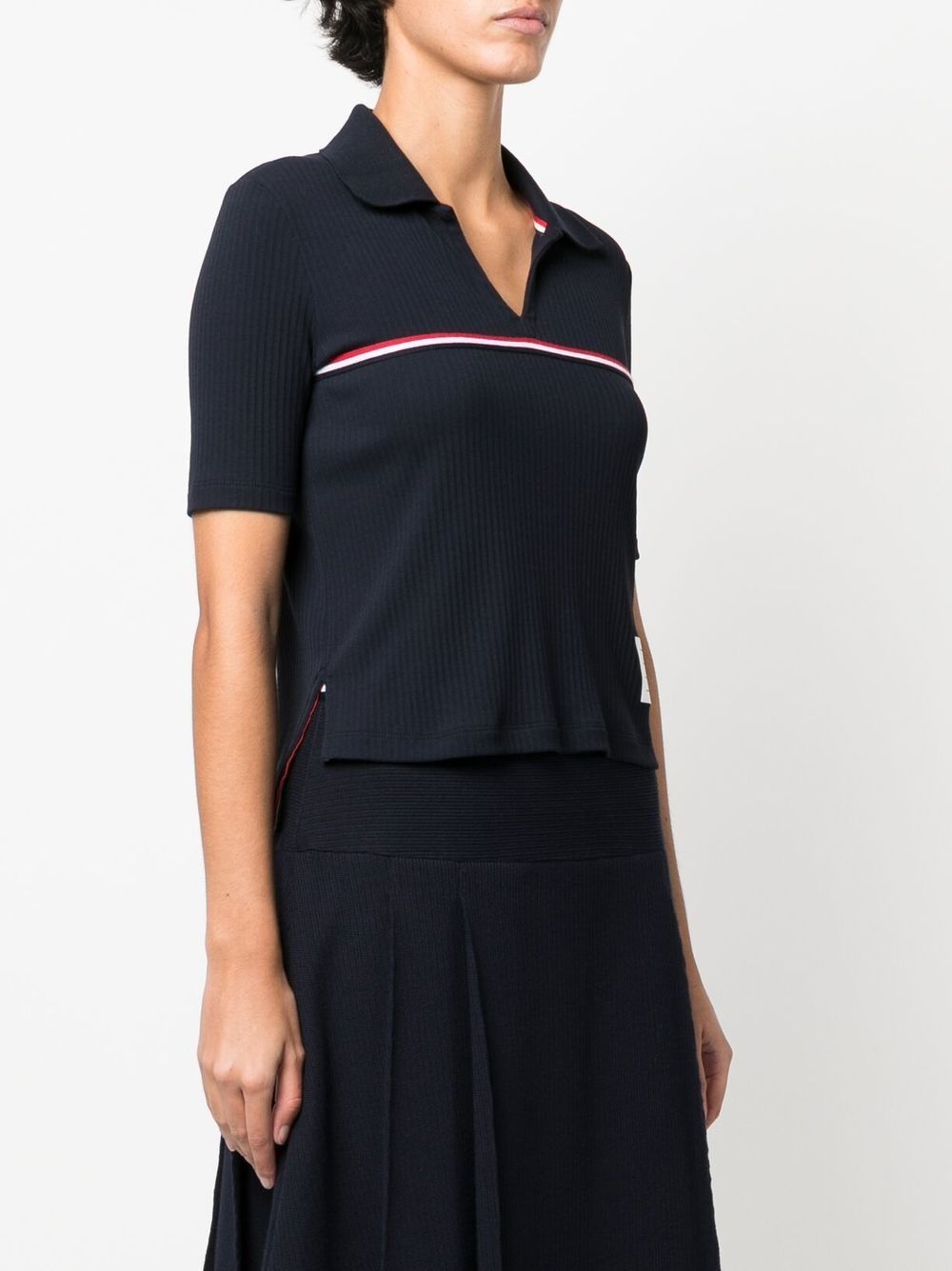 RWB-stripe short-sleeved pólo shirt - 3