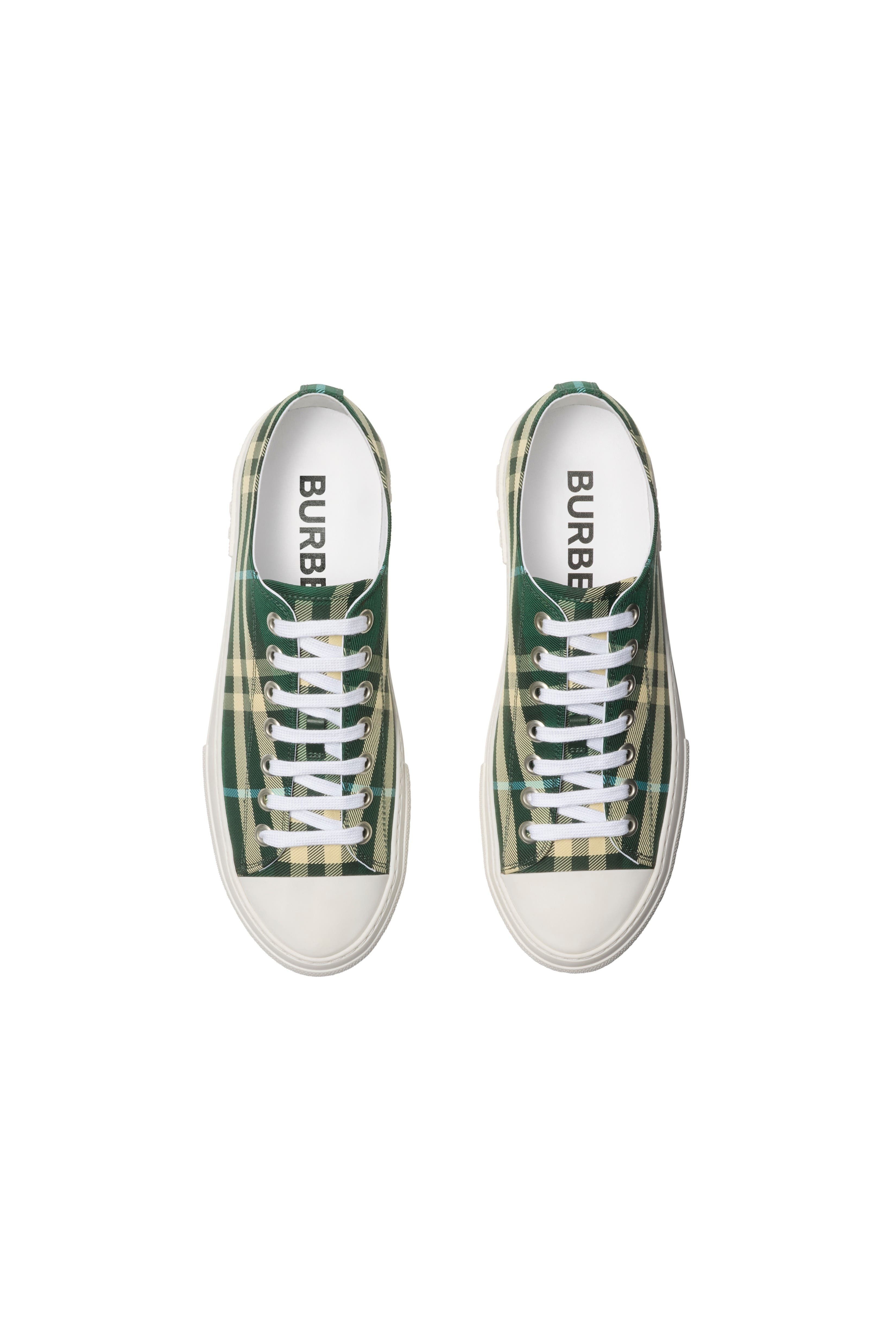 burberry Check Nylon Blend Sneakers in Leaf at Nordstrom - 5