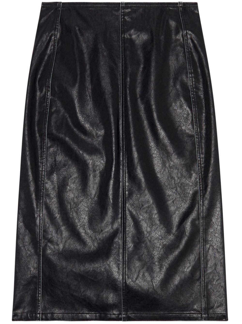 O-Taten faux-leather midi skirt - 1