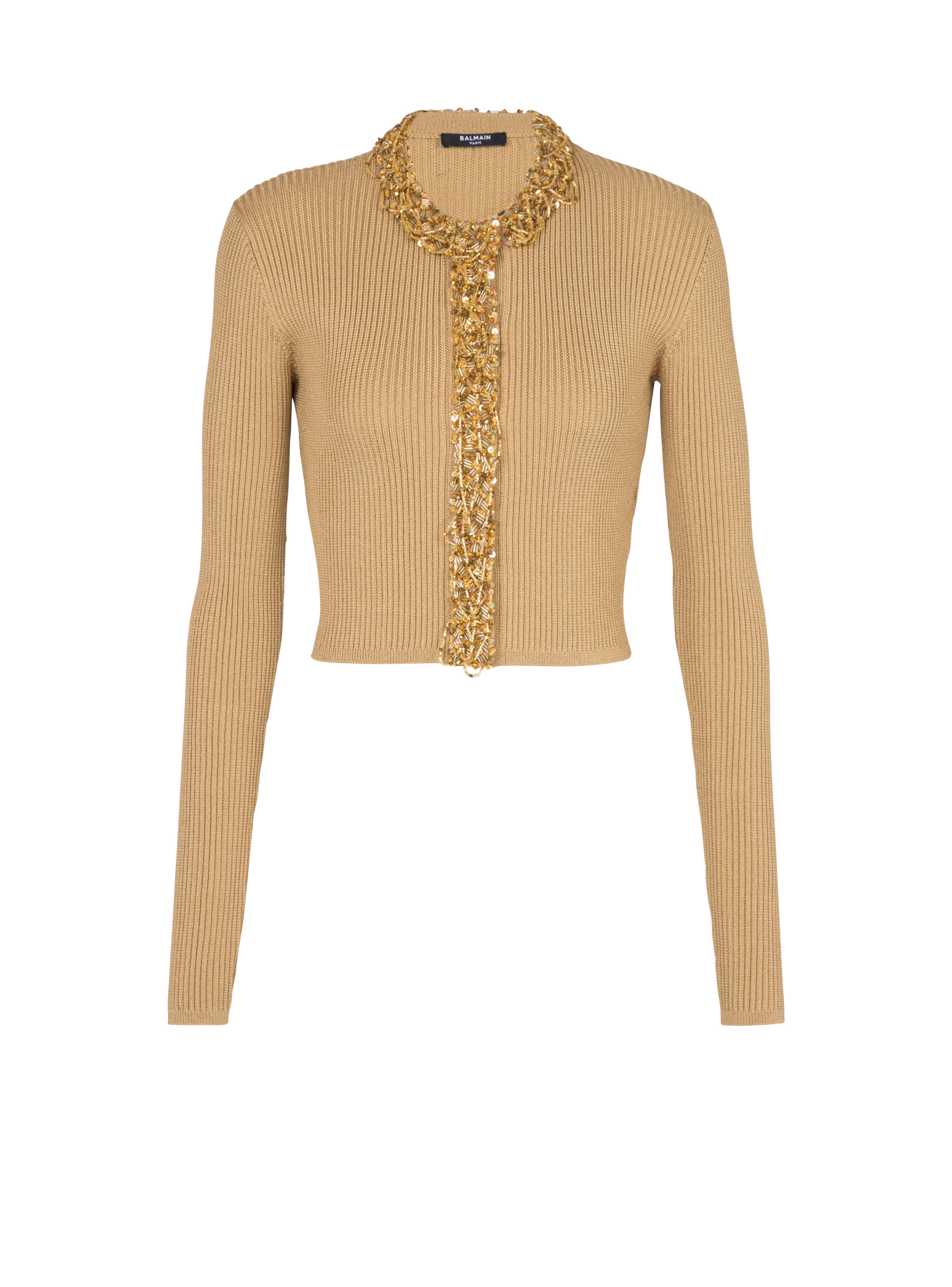Embroidered knit cardigan - 1