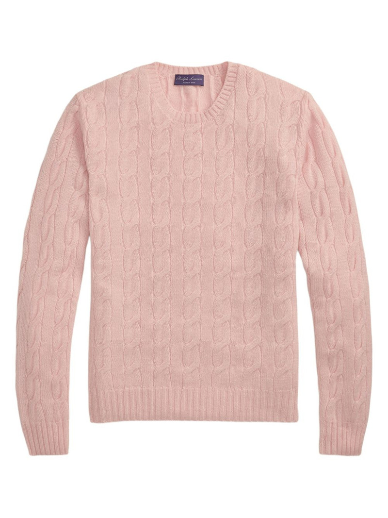 cable-knit crew-neck sweater 1
