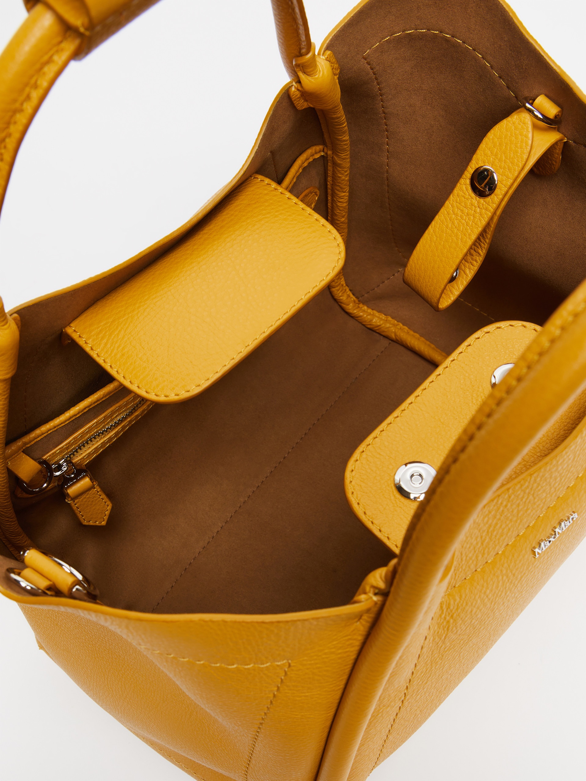 Max Mara DRUMMEDMARINES Small leather Marine bag | REVERSIBLE