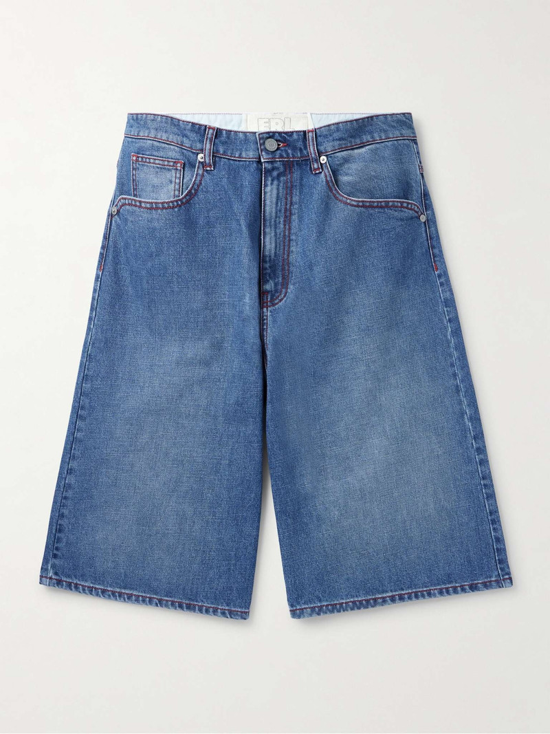 Indiana Skate Wide-Leg Denim Shorts - 1