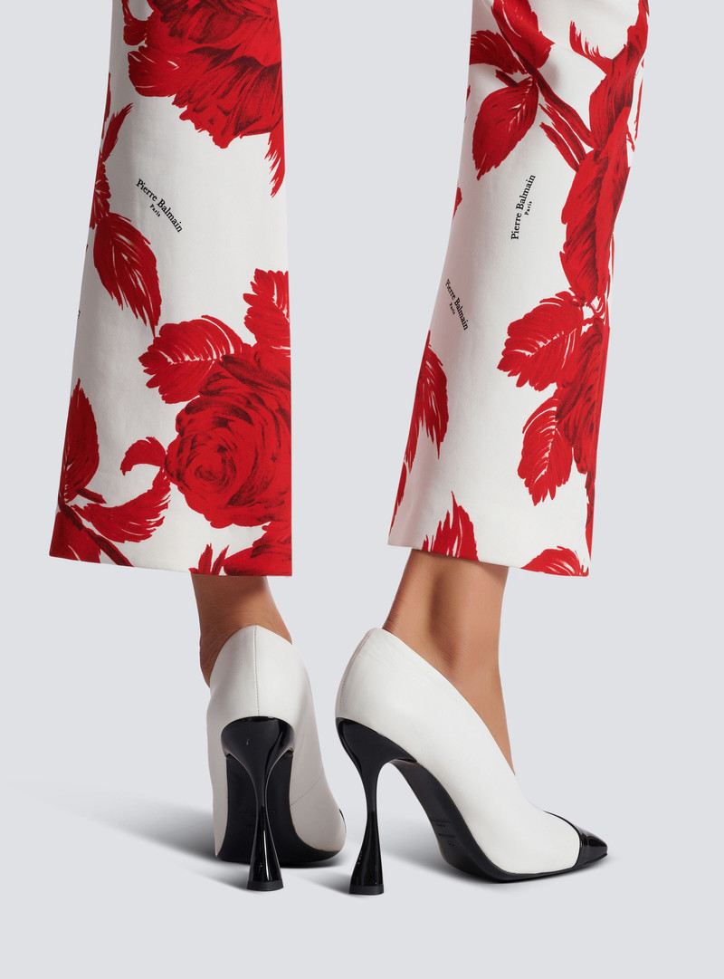 Balmain Eden two-tone pumps in lambskin and patent leather outlook