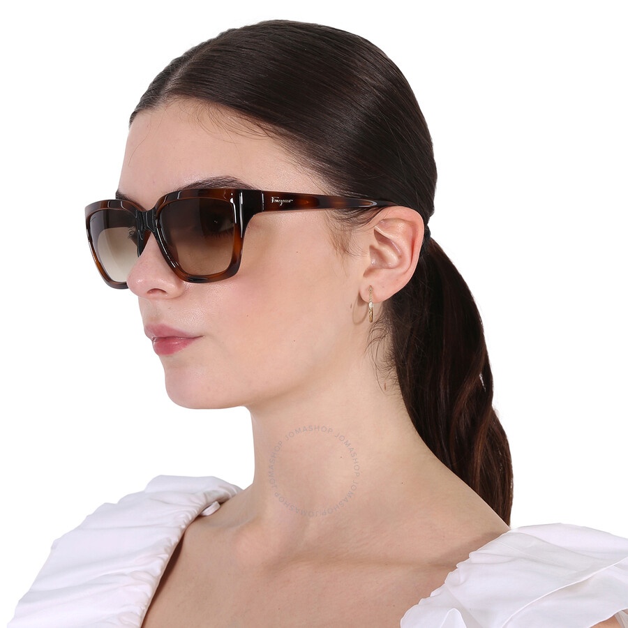 Salvatore Ferragamo Grey Rectangular Ladies Sunglasses SF1018S 214 59 - 2