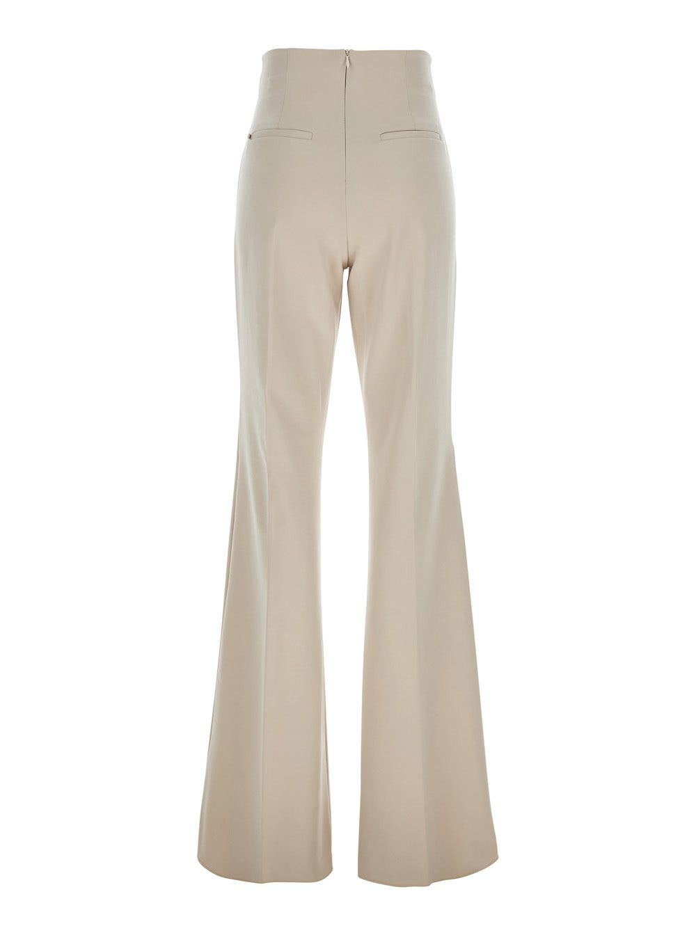 Sportmax Women 'Lea' Beige Flared Pants In Tech Fabric Stretch Woman - 2