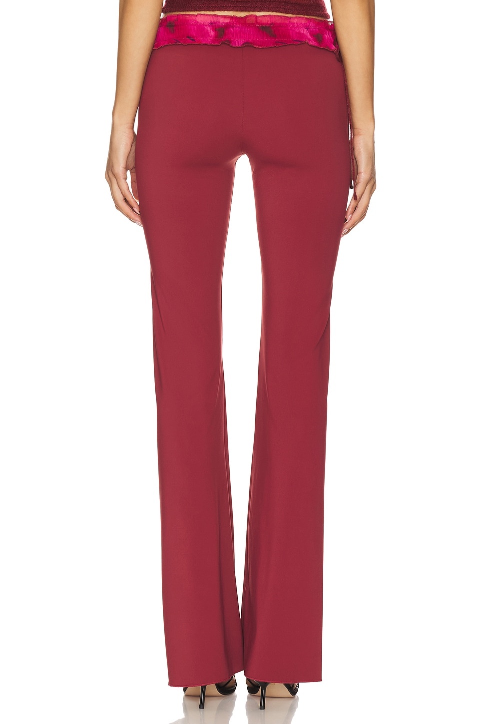 Ruched Side Tie Stretch Pant - 4