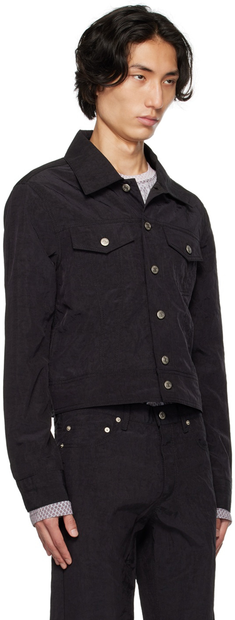 Kanghyuk SSENSE Exclusive Black Airbag Jacket outlook