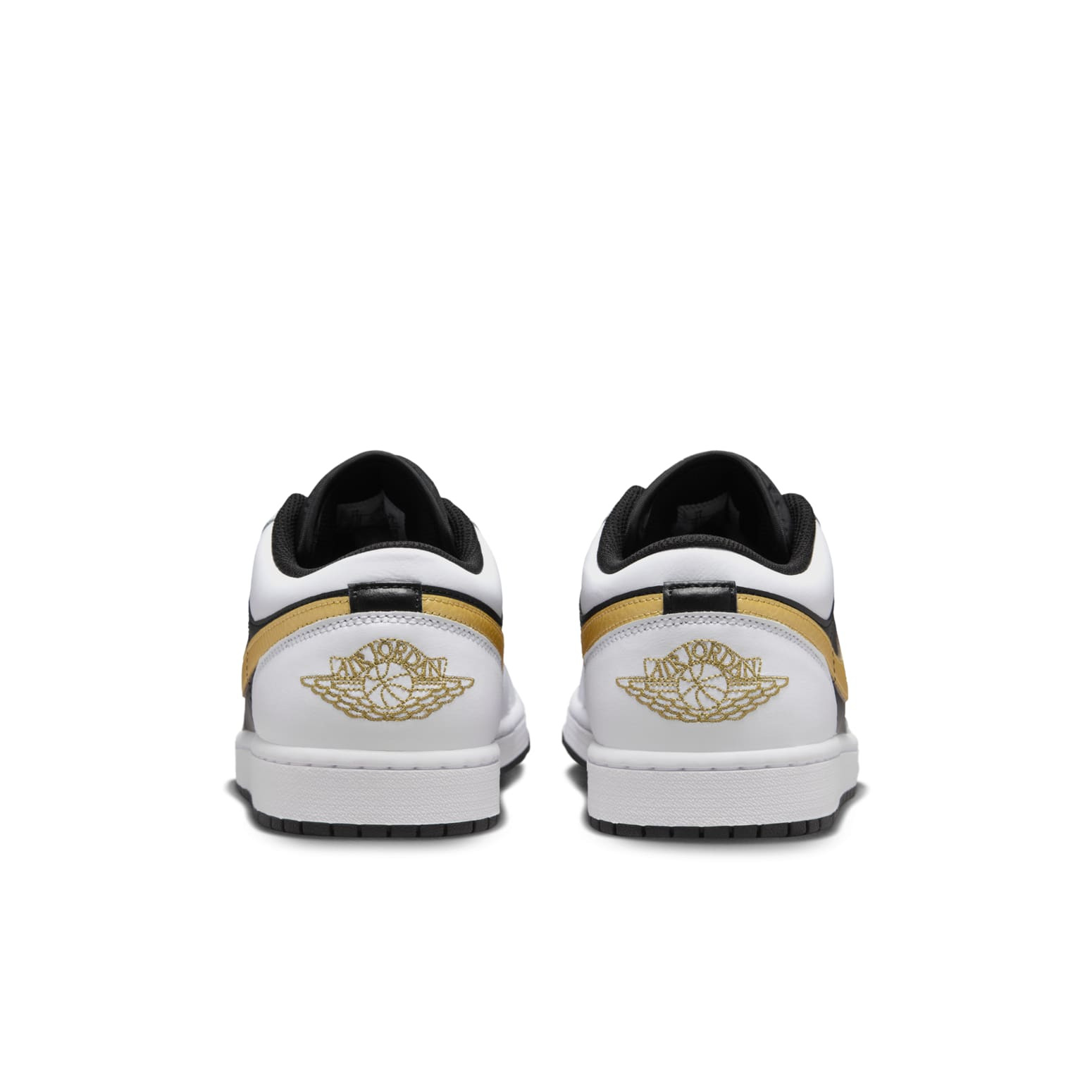 Air Jordan 1 Low 'White Black Metallic Gold Swoosh' 553558-172 - 4