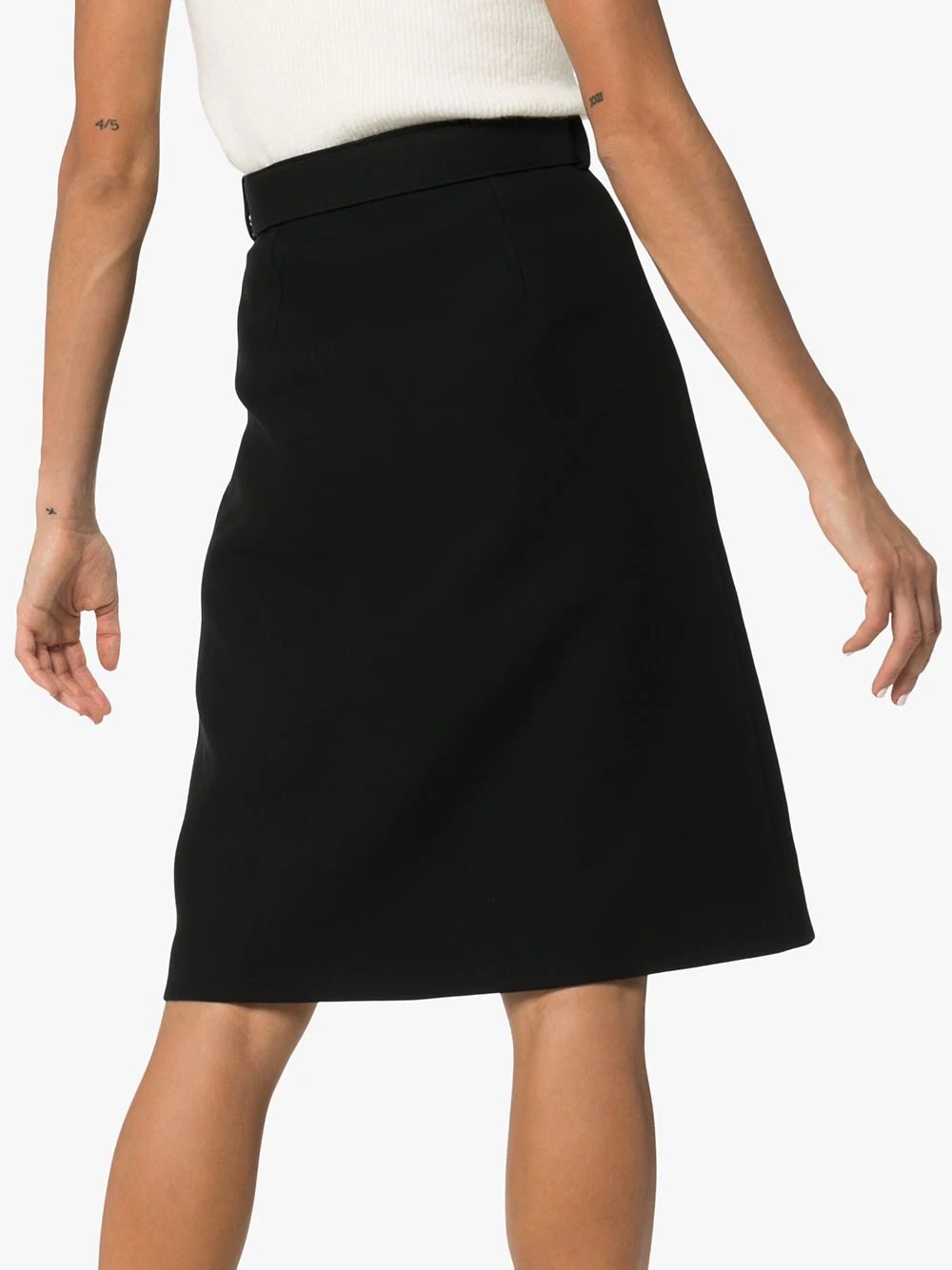 GG belted midi skirt - 4