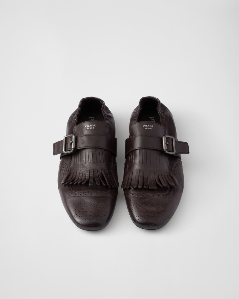Shuffle fringed monk strap shoes 4
