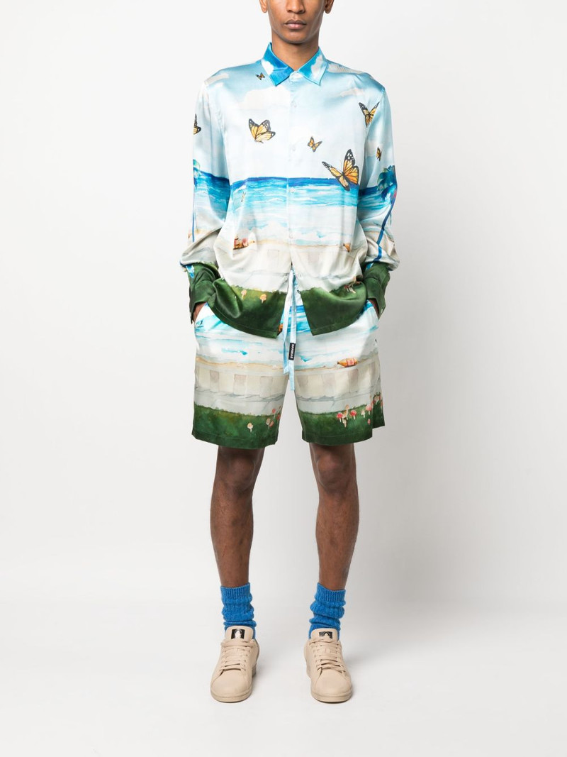 NAHMIAS Butterfly Beach Silk Shorts outlook