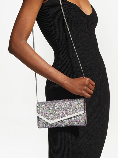 JIMMY CHOO Emmie glitter clutch bag outlook