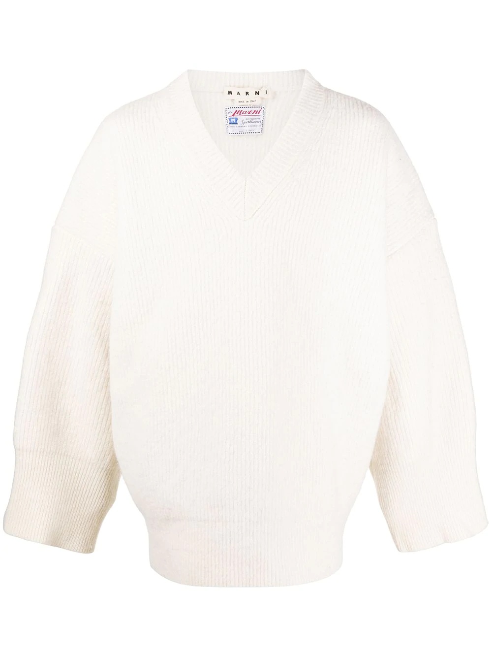 oversized v-neck jumper - 1